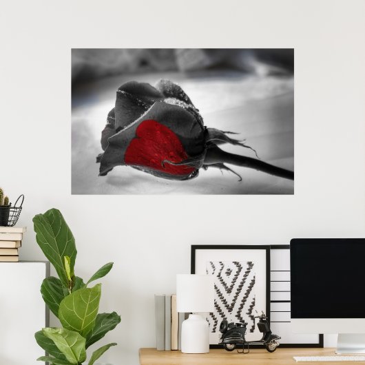 Hart van de zaak, Red Rose Heart Poster (Thuiskantoor)