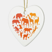 Hart van dieren, Cadeau voor dierenliefhebbers Keramisch Ornament (Links)