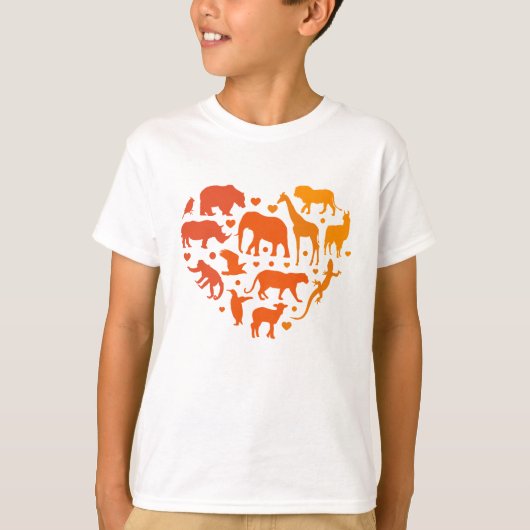 Hart van dieren, Cadeau voor dierenliefhebbers T-shirt (Voorkant)