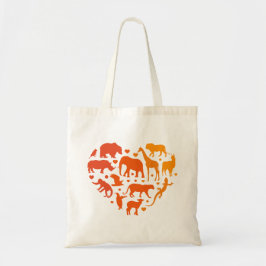 Hart van dieren, Cadeau voor dierenliefhebbers Tote Bag