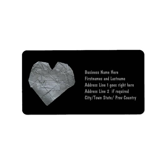 Hart van Duct Tape Etiket (Voorkant)