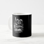 Hart van een Boekenliefhebber Koffiemok (Voorkant links)