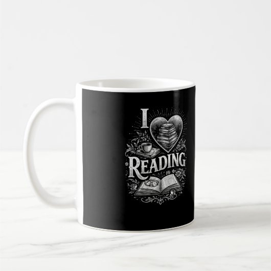 Hart van een Boekenliefhebber Koffiemok (Links)