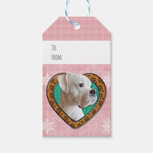Hart van een Boxer Gift-Label Cadeaulabel (Voorkant)