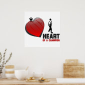 Hart van een Champion Dames Volleyball Poster (Keuken)