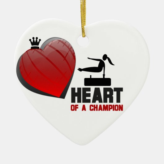 Hart van een Champion Gymnastiek Keramisch Ornament (Voorkant)
