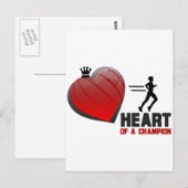Hart van een Champion Running Briefkaart (Voorkant / Achterkant)