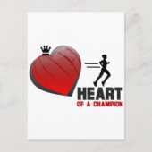 Hart van een Champion Running Briefkaart (Voorkant)