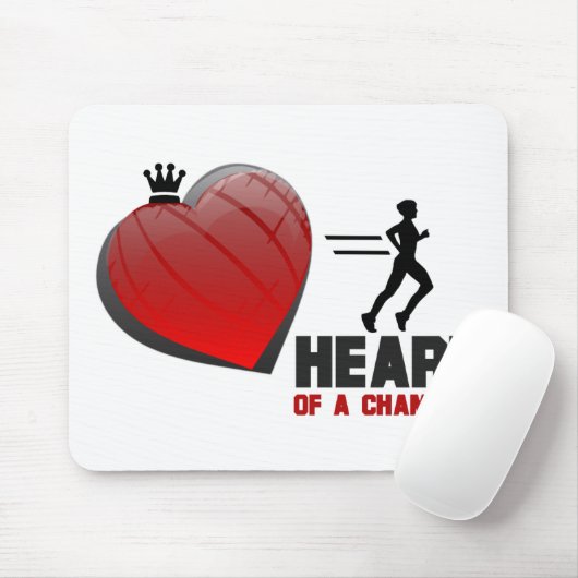 Hart van een Champion Running Muismat (Met muis)