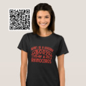 Hart van een eenhoornlichaam van een neushoorn t-shirt