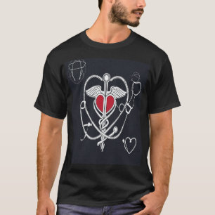 Hart van een genezer - Medisch symbool Stethoscoop T-shirt