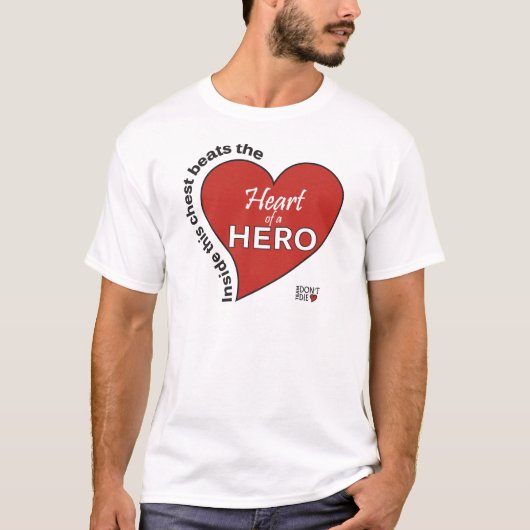 Hart van een held t-shirt (Voorkant)