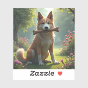 Hart Van Een Hond – Getrouwe Hondenportret Vierkan Sticker