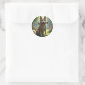 Hart Van Een Hond - Ronde Sticker (Tas)