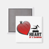 Hart van een Kampioen Gymnastiek Magneet (Voorkant / Achterkant)