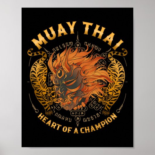 Hart Van Een Kampioen - Kickboksen En Muay Thai On Poster (Voorkant)