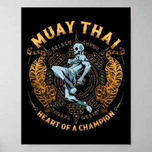 Hart Van Een Kampioen - Kickboksen En Muay Thai Sk Poster