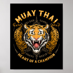 Hart Van Een Kampioen - Kickboksen En Muay Thai Ti Poster