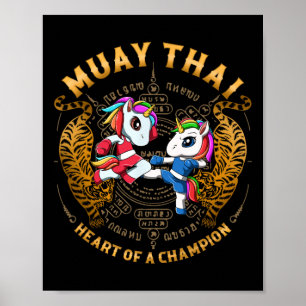 Hart Van Een Kampioen - Kickboksen En Muay Thai Un Poster