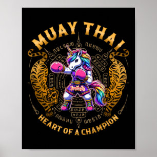Hart Van Een Kampioen - Kickboksen En Muay Thai Un Poster