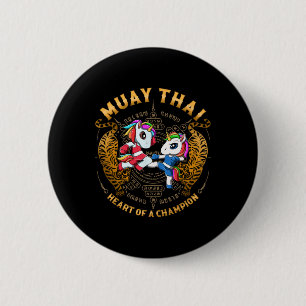 Hart Van Een Kampioen - Kickboksen En Muay Thai Un Ronde Button 5,7 Cm