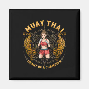Hart Van Een Kampioen - Kickboksen En Muay Thai Vr Magneet