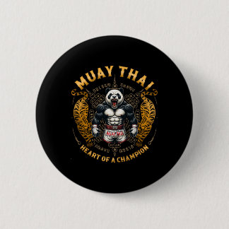 Hart Van Een Kampioen - Kickboksen En Muay Thai Vr Ronde Button 5,7 Cm