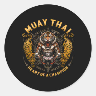 Hart Van Een Kampioen - Kickboksen En Muay Thai Vr Ronde Sticker