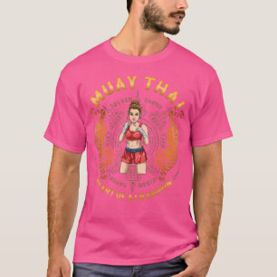 Hart van een kampioen kickboksen en Muay Thai vrou T-shirt