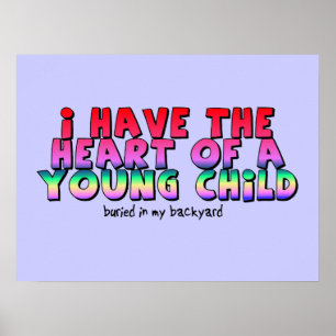 Hart van een kind Funny Poster Humor