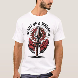 Hart van een krijger - Tribal Spear Symbol Design T-shirt