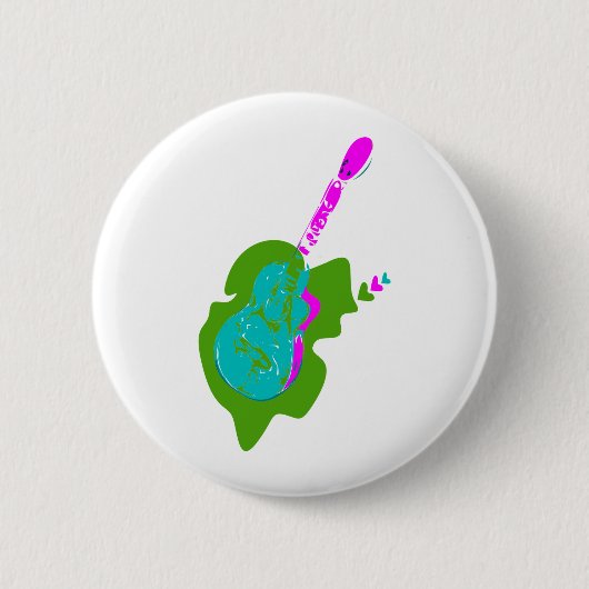 Hart van een muzikant ronde button 5,7 cm (Voorkant)