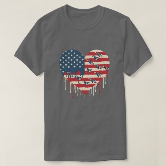 Hart van een natie: kracht en opoffering t-shirt (Design voorkant)