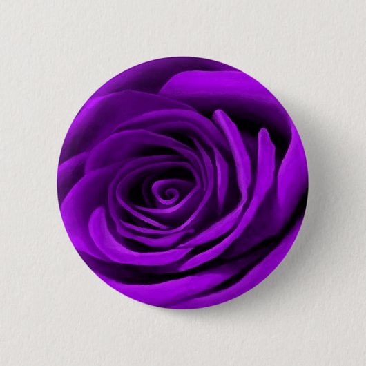 hart van een Paars Roos Ronde Button 5,7 Cm (Voorkant)