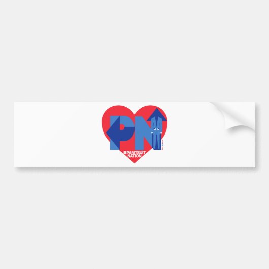 Hart van een Pantsuit Natie Bumpersticker (Voorkant)