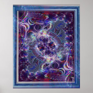 Hart van een Psychedelic Frenzy Var 2 Art Print