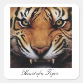 Hart van een Tiger Stickers (Voorkant)