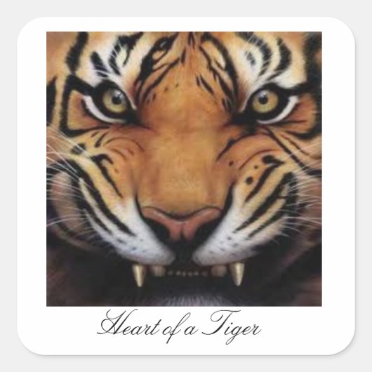 Hart van een Tiger Stickers (Voorkant)