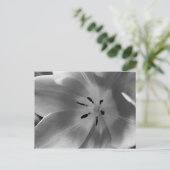 Hart van een Tulp in zwart-wit Briefkaart (Staand voorkant)