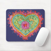 Hart van Flames Mousepad Muismat (Met muis)
