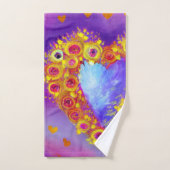 Hart van Flowers Hand Towel Handdoek (Handdoek)