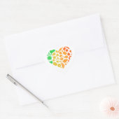 Hart van fruit en groenten - Groot Vegan Gift Hart Sticker (Envelop)