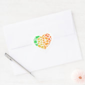 Hart van fruit en groenten - Groot Vegan Gift Sticker (Envelop)