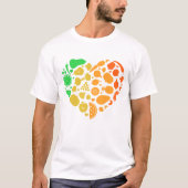 Hart van fruit en groenten - Groot Vegan Gift T-shirt (Voorkant)