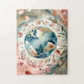 Hart van Gaia - Aquarel Aarde Puzzel (Verticaal)