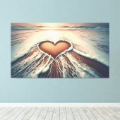 "Hart van Genade" Canvas Afdruk (Insitu (Houten vloer))