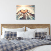 "Hart van Genade" Canvas Afdruk (Insitu (Slaapkamer))