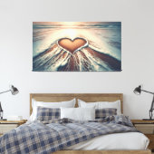 "Hart van Genade" Canvas Afdruk (Insitu (Slaapkamer))