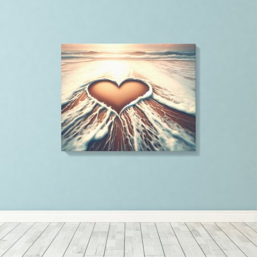 "Hart van Genade" Canvas Afdruk (Insitu (Houten vloer))