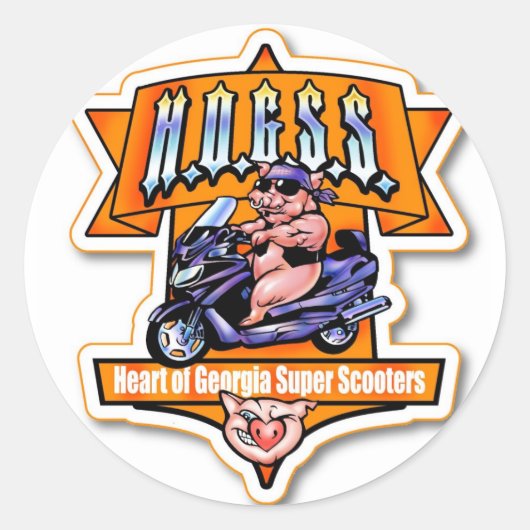 Hart van Georgia Super Scooter Sticker (Voorkant)